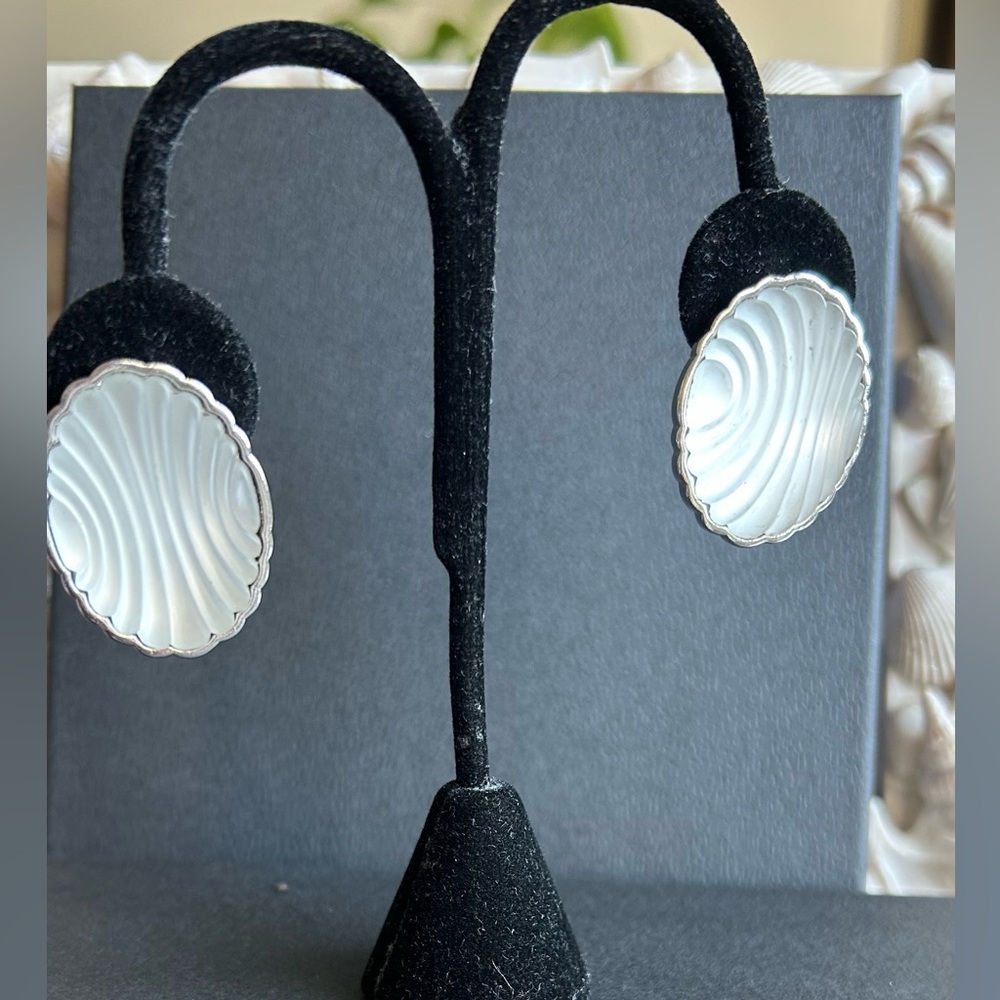 Yves Saint Laurent Silver Swirl Clip Earrings 1980’s